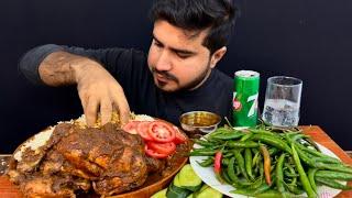 ASMR EATING*CHICKEN CURRY*WHOLE CHICKEN CURRY+GREEN CHILLI+EXTRA GRAVY || MUKBANG SHOW