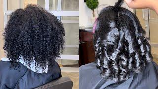 SHINY SILK PRESS | HAIR GROWTH | Heat Trained Natural Hair