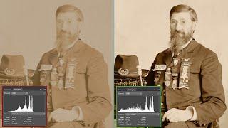 PHOTOSHOP TUTORIAL: How to use Histogram and Curves to Repair Faded Images.