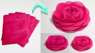 EASY CARRY BAG ROSE FLOWER CRAFT IDEA/ ROSE FLOWER BANANE KA TARIKA