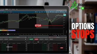 How to Place Stops on Options in ThinkorSwim (Stop, Trailing Stop, Stock Price, Study Crossover)