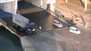 Ferry Loading Semis,Trucks, and Cars in Palma de Mallorca