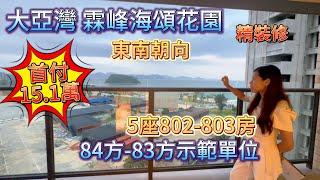 大亞灣 霖峰海頌花園 5座802-803示範單位 03單位首付15.1萬 02單位首付16萬 東南朝向 精裝修 #大灣區退休 #灣區置業 #海景房