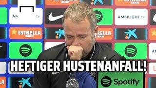 Kurioser Moment! Flick muss PK unterbrechen und bittet Journalisten um Hilfe | FC Barcelona