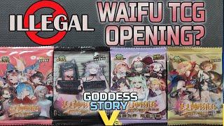 Illegal Waifu TCG? Opening 4 Goddess Story Packs