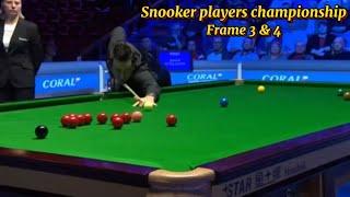 Snooker player championship Ronnie O’Sullivan Vs Allen ( frame 3 & 4).