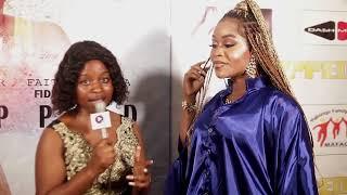 Fuh Charlotte On The Red Carpet Of A Cameroonian Movie