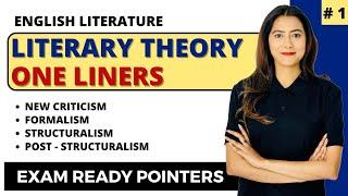 Literary Theory Important One-Liners | UGC NET English | Sunaina Jethani