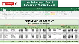 How to prepare a payroll in Excel