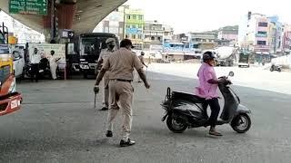 Covid -19 Lockdown 2021.Police Lathicharge Lockdown Violators