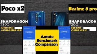 Realme 6 pro vs poco x2 antutu benchmark comparison review