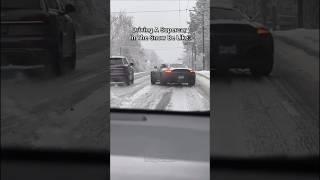 Driving a supercar in the snow