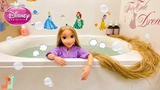 Rapunzel In Real Life Night Routine | Bathtime