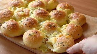 Cheese Garlic Bread Recipe/ No need to knead