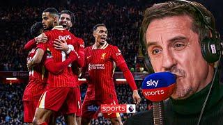 'Strong favourites for the title!' | Gary Neville heaps praise on Slot's Liverpool