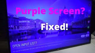 How to fix a Purple TV Screen? LG 49UH6100