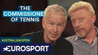 John McEnroe and Boris Becker on Social Media | The Commissioner of Tennis | Eurosport