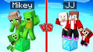 Mikey Family EMERALD vs JJ Family DIAMOND One Block Battle in Minecraft (Maizen)