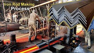 Iron Casting Process in Iron Rod Angles | How Iron rod is made | Amazing Metal Fabrication