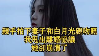 親手拍下妻子和白月光親吻照，我甩出離婚協議，她卻崩潰了