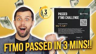 How to PASS YOUR FTMO CHALLENGE in 3 MINUTES per day!!