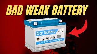 SYMPTOMS OF BAD WEAK CAR BATTERY 