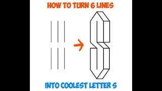 How to draw a cool 3D “S”!!!