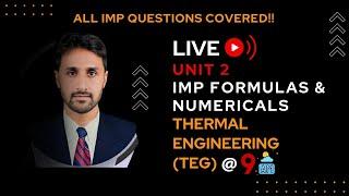 Thermodynamics Unit 2 All Formulas and Numericals Complete Revision | Diploma | Vineet Sir