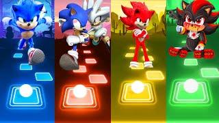 Sonic The Hedgehog Vs Sonic Silver Sonic Vs Baby Shadow Exe Vs Red Sonic Hedgehog Tiles Hop EDM Rush