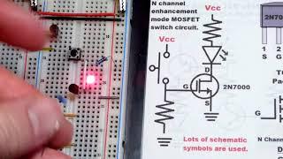 Quick 2N7000 N channel enhancement mode MOSFET switch circuit by electronzap