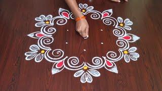 Simple rangoli || friday rangoli || rangoli designs ||