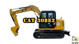 CAT 308E2 mini excavator with dozer blade working performance | ShiWen Construction Machinery Co.