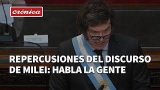 Repercusiones del discurso de Milei: habla la gente