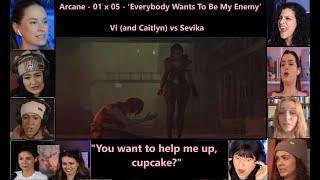 Vi (and Cait) vs Sevika in Arcane - 01 x 05 - 'Everybody Wants To Be My Enemy' - Reactor Compilation