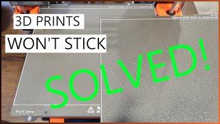 How To Get 3d Prints To Stick To Prusa Textured Steel Sheet - Solved!