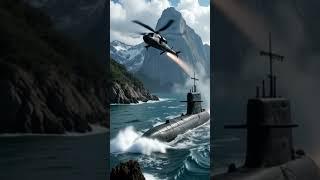 Submarine Launches Missile at Helicopter – Insane Aerial Chase! #@FBDartist #submarine #helicopter