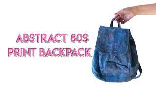 DIY Abstract 80s-Print Backpack with Tulip Flash Paint // Back-to-School Backpack Makeover!