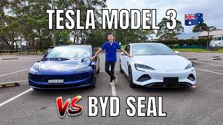 2024 Tesla Model 3 RWD Highland Update vs BYD Seal Premium Australia