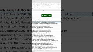 Split In Excel