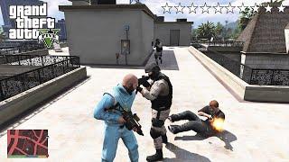 GTA 5 - MICHAEL AND JIMMY’S TEN STAR COP BATTLE AT THE EPSILON BUILDING (GTA V Funny Moment)