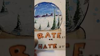 Winter in Vail Snow Globe ️ Rate it or Hate it - Leave a  or  #watercolor #art #shorts
