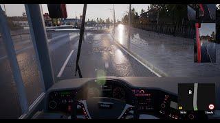 Relaxing Bus Driving in the Rain | MAN Lion's Coach | Fernbus Simulator - Gameplay 4K