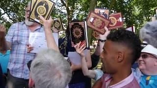 Muslims Lose Their Minds When 26 Different ARABIC Qurans Return to Speakers' Corner!