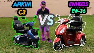  EW-36 by E-Wheels and the Afikim Afiscooter C3 Comparison