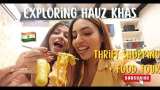 Thrift Shopping + Food Tour in Hauz Khas, Delhi| Fake Shein Store!! Korean Cafe, Summer Collection