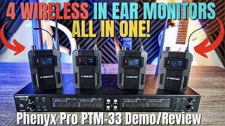 4 WIRELESS In Ear Monitors IN ONE! - Phenyx Pro PTM 33 Demo/Overview