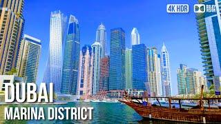 Dubai Marina Waterfront -  United Arab Emirates [4K HDR] Walking Tour