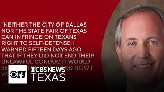 Attorney General Ken Paxton sues Dallas, State Fair of Texas over new gun policy