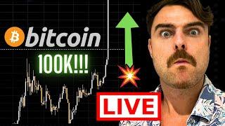 BITCOIN IS HITTING $100K RIGHT NOW!!!!!!!!!!  (24 HR LIVE TRADING!!!!!!!)