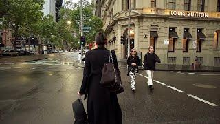 Australia | Walking At Night In Collins Street | A Rainy Walk On A Very Famous Street In Melbourne